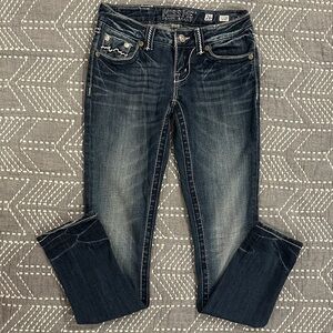 Miss Me Women's Faded Indigo Low-Rise Skinny Jeans